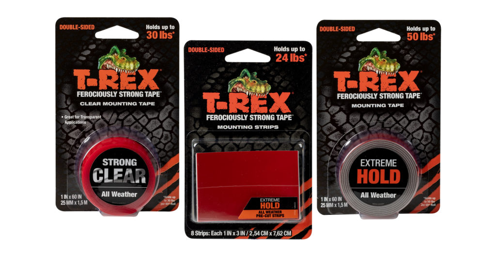 2 Pack T-REX Ferociously Strong Waterproof Duct Tape 24 yds Total 48mm x 10.9m 