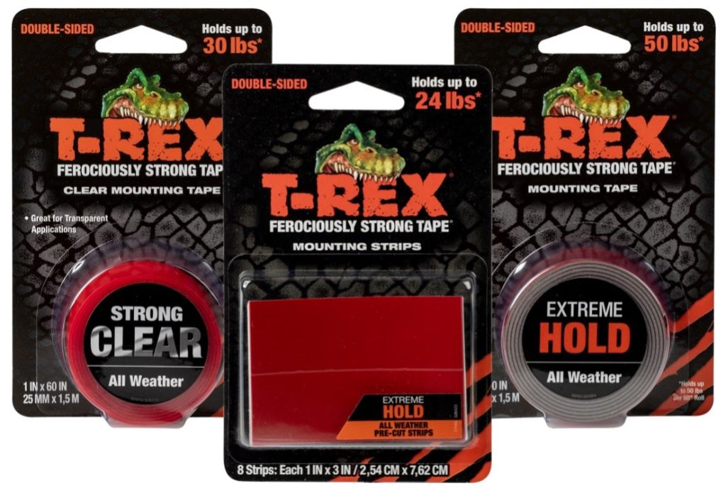 25mm T-Rex NEW Holds 50lbs Extreme Hold Double Sided Mounting Tape Black 